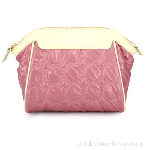 Quilted cosmetic bag